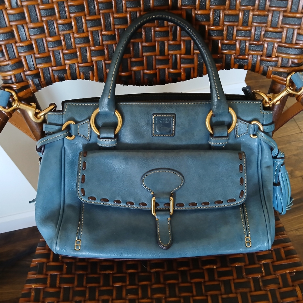 Blue Dooney and Bourke Florentine Satchel